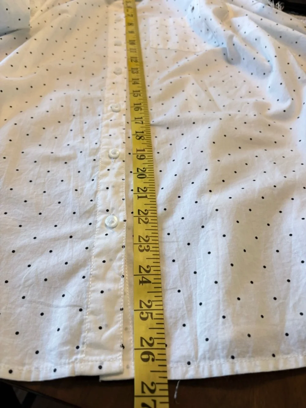 Tommy Hilfiger Polka Dot Button Down Shirt White Black Classic Preppy Blouse Med - Picture 13 of 13